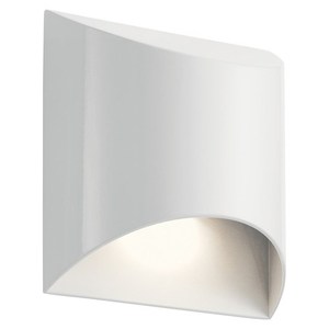 KK49278WHLED Wesly Entrance Outdoor Wall Light - White