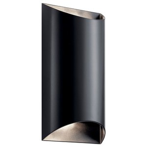 KK49279BKLED Wesly Entrance Outdoor Wall Light - Black