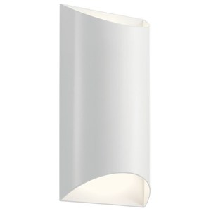 KK49279WHLED Wesly Entrance Outdoor Wall Light - White