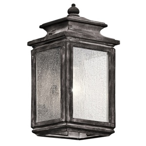 KK49501WZC Wiscombe Park Entrance Outdoor Wall Light - Weathered Zinc