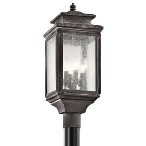 KK49506WZC Wiscombe Park Post Light Post Lights - Weathered Zinc