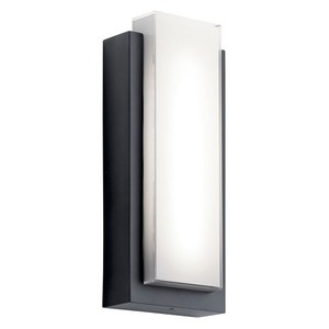 KK49557BKLED Dahlia Entrance Outdoor Wall Light - Black