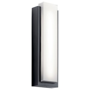 KK49558BKLED Dahlia Entrance Outdoor Wall Light - Black