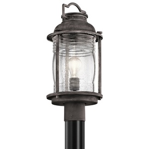 KK49573WZC Ashland Bay Post Light Post Lights - Weathered Zinc