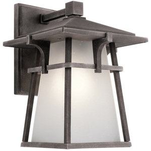 KK49721WZC Beckett Entrance Outdoor Wall Light - Weathered Zinc