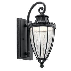 KK49752BKTLED Wakefield Entrance Outdoor Wall Light - Textured Black