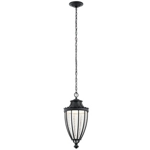 KK49759BKTLED Wakefield Hanging Hanging Lantern - Textured Black