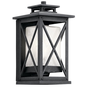 KK49770DBK Piedmont Entrance Outdoor Wall Light - Distressed Black