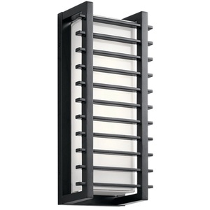 KK49785BKLED Rockbridge Entrance Outdoor Wall Light - Black