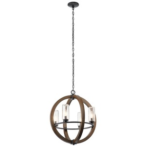 KK49791AUB Grand Bank Hanging Hanging Lantern - Auburn Stained Finish