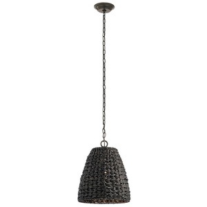 KK49806OZCW Palisades Hanging Hanging Lantern - Olde Bronze / Chestnut