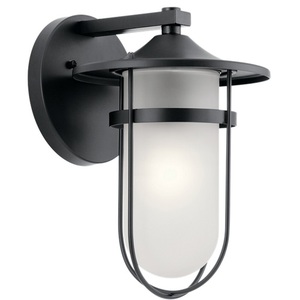 KK49825BK Finn Entrance Outdoor Wall Light - Black