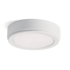 KK4D12V27WHT 4D Series 12V LED Disc Under Cabinet Lighting Cabinet Lighting - Textured White