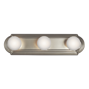 KK5003NI Builder 3 Bulb Bathroom Lighting - Brushed Nickel