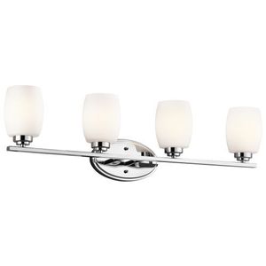 KK5099CH Eileen 4 or More Bulb Bathroom Lighting - Chrome