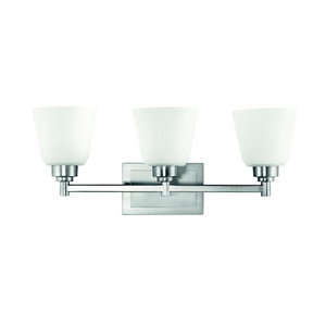 KK5150NI Berwick 3 Bulb Bathroom Lighting - Brushed Nickel