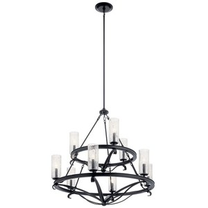 KK52011BK Krysia Large Foyer Chandelier Chandelier - Black