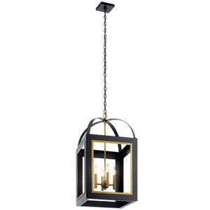 KK52029BKNBR Vath Entrance / Foyer Pendant Light - Black / Natural Brass