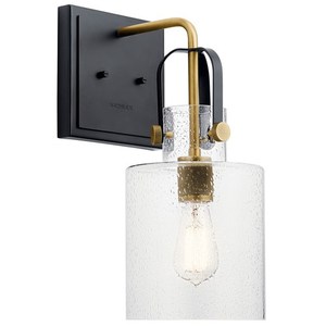 KK52036NBR Kitner 1 Bulb Wall Sconce - Natural Brass