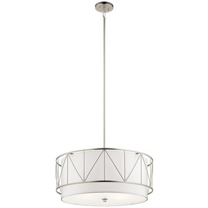 KK52072SN Birkleigh Drum Pendant Pendant Light - Satin Nickel