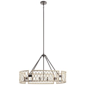 KK52078WWW Oana Linear Pendant Pendant Light - White Washed Wood