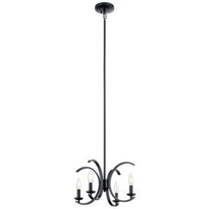 KK52119BK Cassadee Mini Chandelier - Black