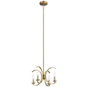 KK52119BNB Cassadee Mini Chandelier - Brushed Natural Brass