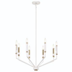 KK52349WH Armand Mid Sized Chandelier Chandelier - White