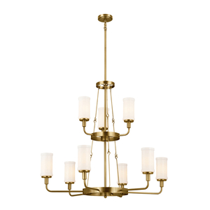 KK52452NBR Vetivene Large Foyer Chandelier Chandelier - Natural Brass