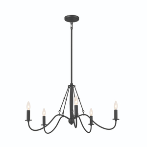 KK52455BKT Freesia Mid Sized Chandelier Chandelier - Textured Black