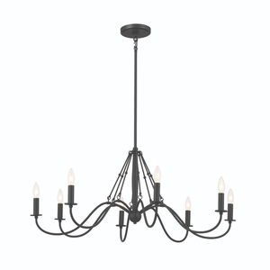 KK52456BKT Freesia Large Foyer Chandelier Chandelier - Textured Black