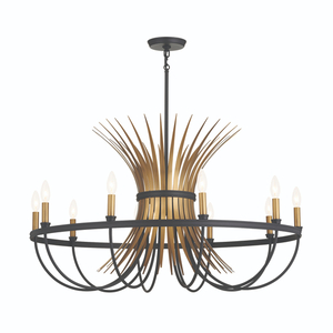 KK52459BK Baile Large Foyer Chandelier Chandelier - Black