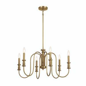 KK52470NBR Karthe Mid Sized Chandelier Chandelier - Natural Brass