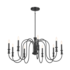 KK52471BK Karthe Large Foyer Chandelier Chandelier - Black