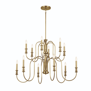 KK52472NBR Karthe Large Foyer Chandelier Chandelier - Natural Brass