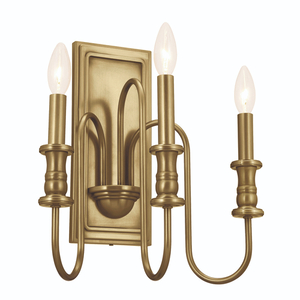 KK52473NBR Karthe Multi Bulb Wall Sconce - Natural Brass