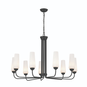 KK52481BK Truby Large Foyer Chandelier Chandelier - Black