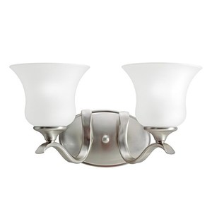 KK5285NIL18 Wedgeport 2 Bulb Bathroom Lighting - Brushed Nickel