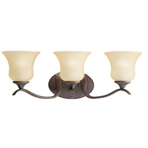 KK5286OZL16 Wedgeport 3 Bulb Bathroom Lighting - Olde Bronze