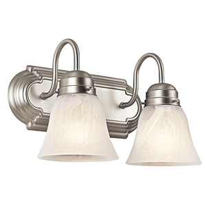 KK5336NI Builder 2 Bulb Bathroom Lighting - Brushed Nickel