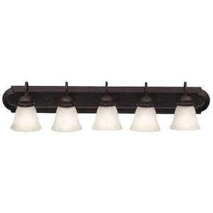 KK5339TZ Builder 4 or More Bulb Bathroom Lighting - Tannery Bronze