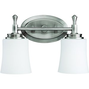 KK5360NI Wharton 2 Bulb Bathroom Lighting - Brushed Nickel