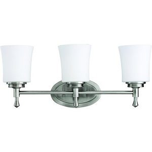 KK5361NI Wharton 3 Bulb Bathroom Lighting - Brushed Nickel