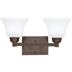 KK5389OZ Langford 2 Bulb Bathroom Lighting - Olde Bronze