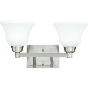 KK5389NI Langford 2 Bulb Bathroom Lighting - Brushed Nickel