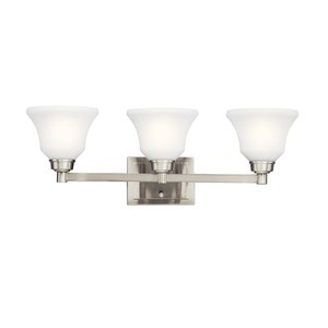 KK5390NIL18 Langford 3 Bulb Bathroom Lighting - Brushed Nickel