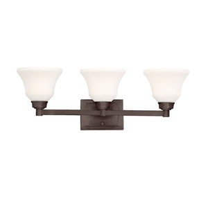 KK5390OZL18 Langford 3 Bulb Bathroom Lighting - Olde Bronze