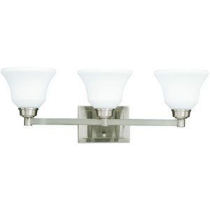 KK5390NI Langford 3 Bulb Bathroom Lighting - Brushed Nickel