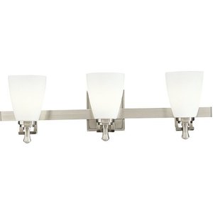 KK5403NI Up Town 3 Bulb Bathroom Lighting - Brushed Nickel