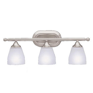 KK5448NI Ansonia 3 Bulb Bathroom Lighting - Brushed Nickel